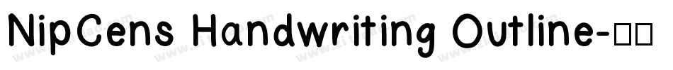 NipCens Handwriting Outline字体转换